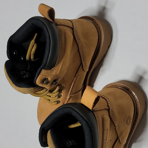 Wolverine Womens 5.5W Mustard Waterproof Work Boots Leather Composite Toe Shoes - Picture 9 of 16